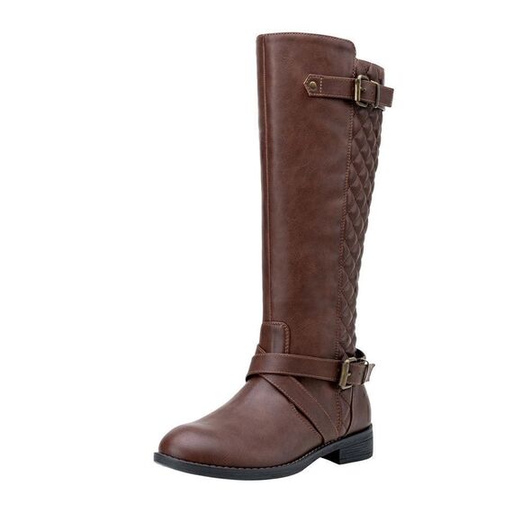 Jeossy Shoes - Women's 950+951 Knee High Riding Boots Metal Buckle Calf Boot